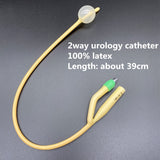 10pcs Latex Foley Catheter 2 Way Silicone Coated Plastic Valve Urology penis Urethral Catheter sizes Fr6 -Fr24  CE and FDA