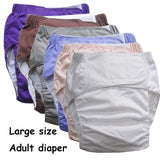 Super large Reusable adult diaper for old people and disabled, size adjustable TPU coat Waterproof  Incontinence Pants undewear