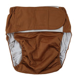 MagiDeal Waterproof Adults Elderly Cloth Diaper Nappy Pants for Bedwetting (Coffee)