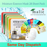 28x Moisture Essence Face Mask Pack Sheet Facial Skin Care Korea Beauty Cosmetic