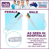 INTERMITTENT SELF CATHETERS MALE / FEMALE STERILE NELATON BLADDER CATHETER TUBE