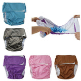 MagiDeal Waterproof Adults Elderly Cloth Diaper Nappy Pants for Bedwetting