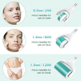 3 In 1 Derma Roller Set 0.5mm,1.0mm,1.5mm Micro Needles For Facial Skin Care AUS