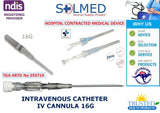 INTRAVENOUS CANNULA IV CATHETER 16G HEALTH CONTRACTED ITEM SEE ITEM DETAILS