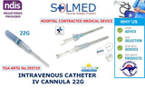 INTRAVENOUS CANNULA IV CATHETER 22G HEALTH CONTRACTED ITEM SEE ITEM DETAILS