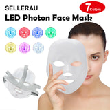 LED Light Photon Face Mask Rejuvenation Skin Facial Wrinkle Therapy 7 Colour