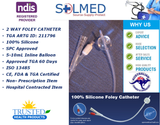 FOLEY CATHETER 12FR 40CM 100% SILICONE SPC APPROVED INLINE 10ml BALLOON