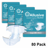 All In One Nappies Disposable Slip Brief Diaper Adult Incontinence Pad 80 Pack