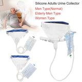 Female/Male Incontinence Pee Urine SILICONE Collector With Catheter & Urine Bags