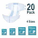 Adult Incontinence All In One Nappy Disposable Slip Brief Diaper Pad 20 Pack