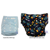 Adult Cloth Nappy Child Teen Incontinence waterproof adjustable Minky Dinosaurs