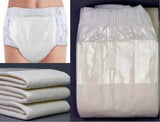 3x Medium Samples of NightTime MAXI all white adult nappies SUPER THICK DIAPER